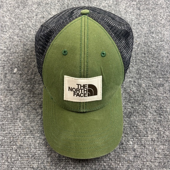 THE NORTH FACE Green/Black Trucker Hat Baseball Cap SnapBack One Size Fits Most - Picture 2 of 6